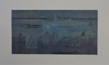 Falko Behrendt,Im Hafen IA, 2014, Farbradierung, Handdruck